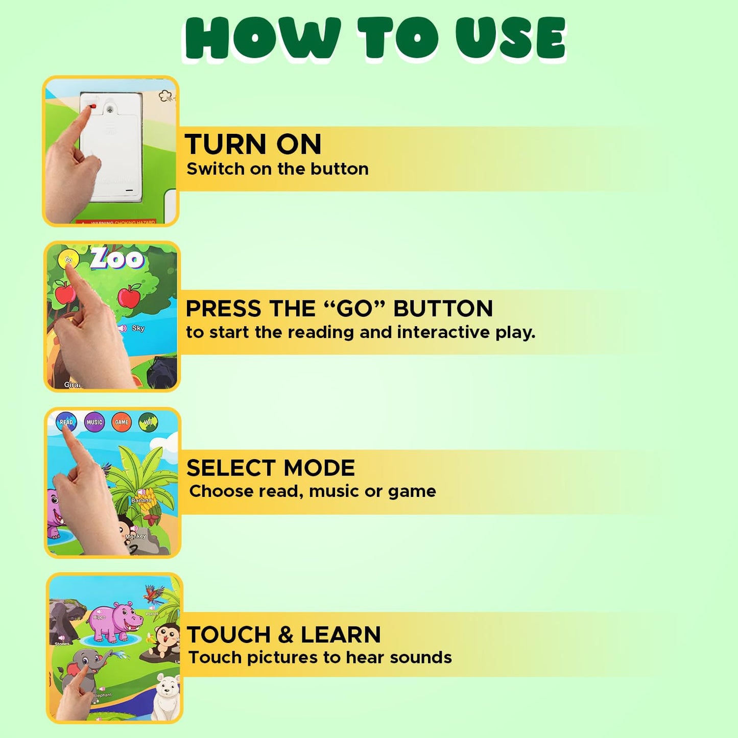 NHR Kids Learn & Play Intelligence Sound Book – Musical Educational Toy for Toddlers, Interactive Learning Book for Girls and Boys, Early Spark for Small Kids