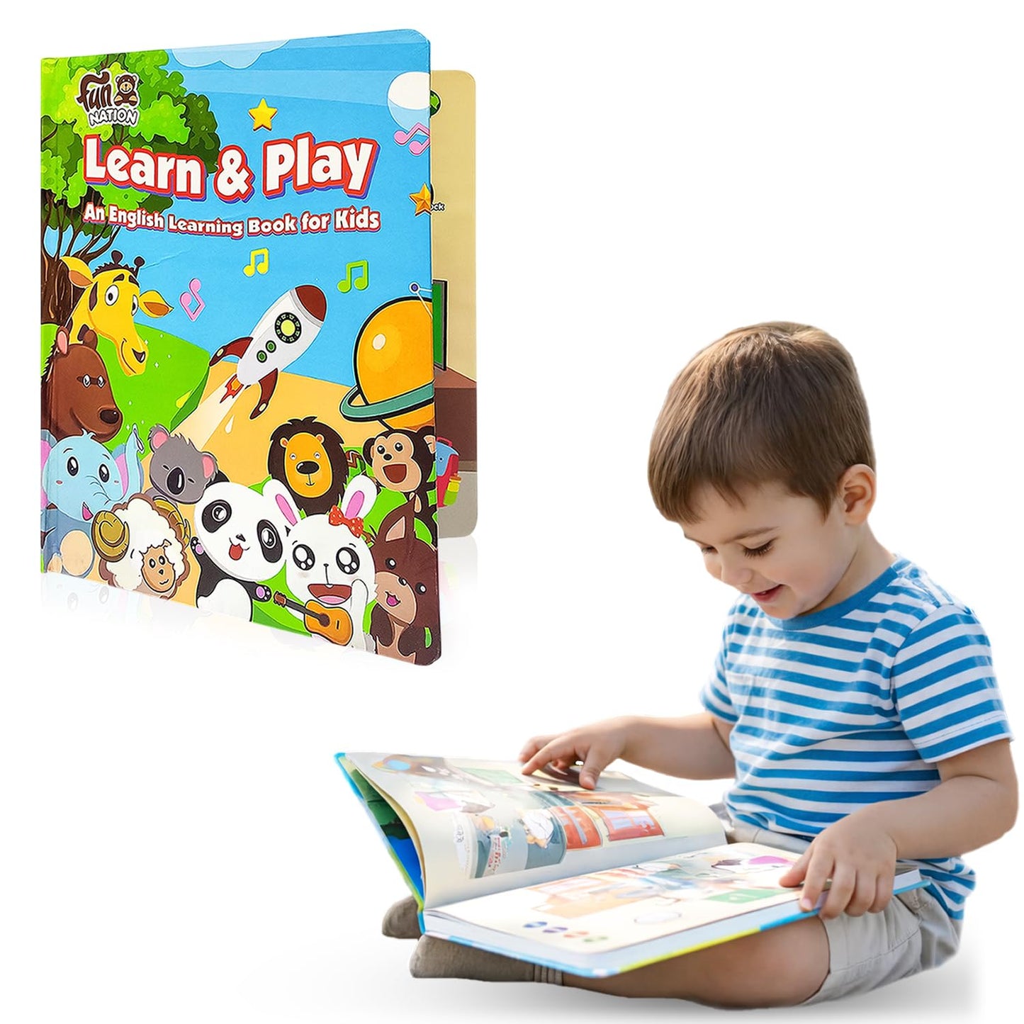 NHR Kids Learn & Play Intelligence Sound Book – Musical Educational Toy for Toddlers, Interactive Learning Book for Girls and Boys, Early Spark for Small Kids