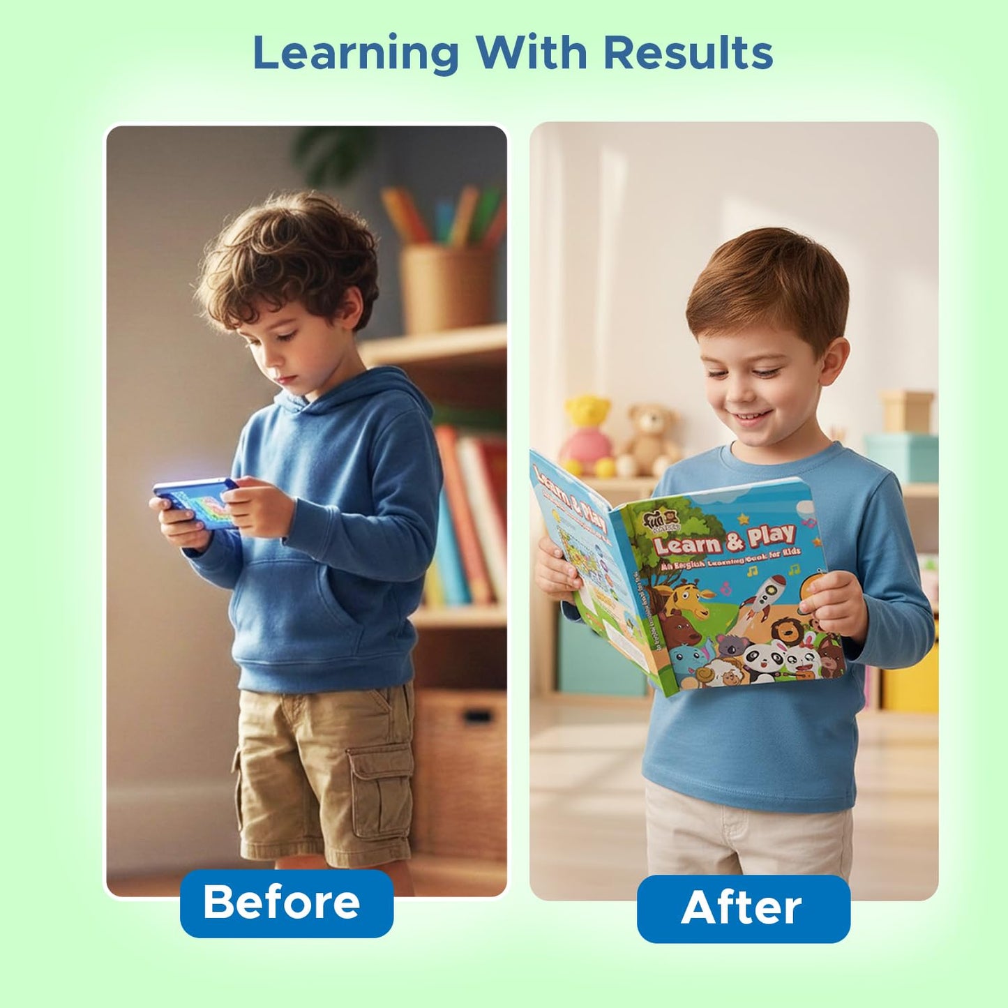NHR Kids Learn & Play Intelligence Sound Book – Musical Educational Toy for Toddlers, Interactive Learning Book for Girls and Boys, Early Spark for Small Kids