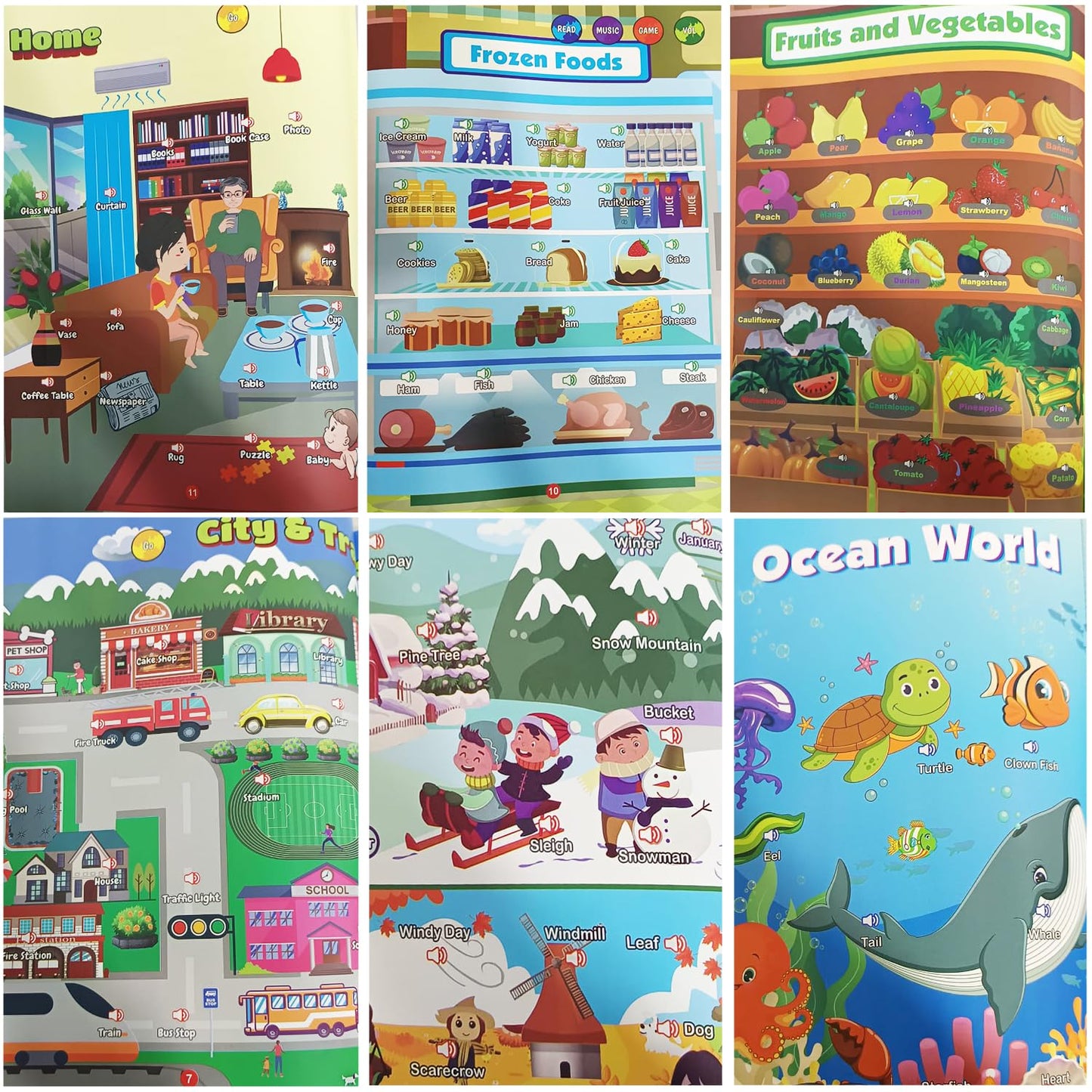 NHR Kids Learn & Play Intelligence Sound Book – Musical Educational Toy for Toddlers, Interactive Learning Book for Girls and Boys, Early Spark for Small Kids